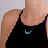 Nébuleuse bleue | Argent sterling .925 | Collier fermoir infini en verre Galaxy